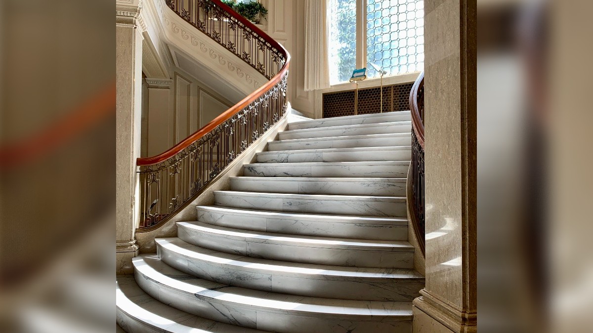 Staircase in Pittock mansion