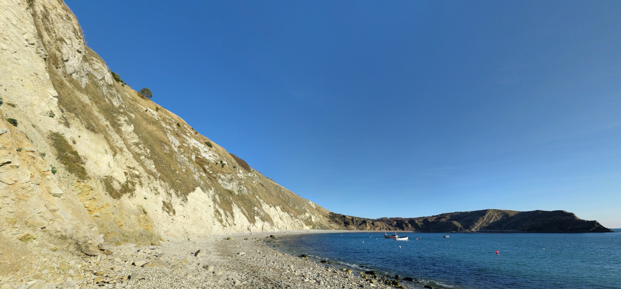 Lulworth Cove beach view