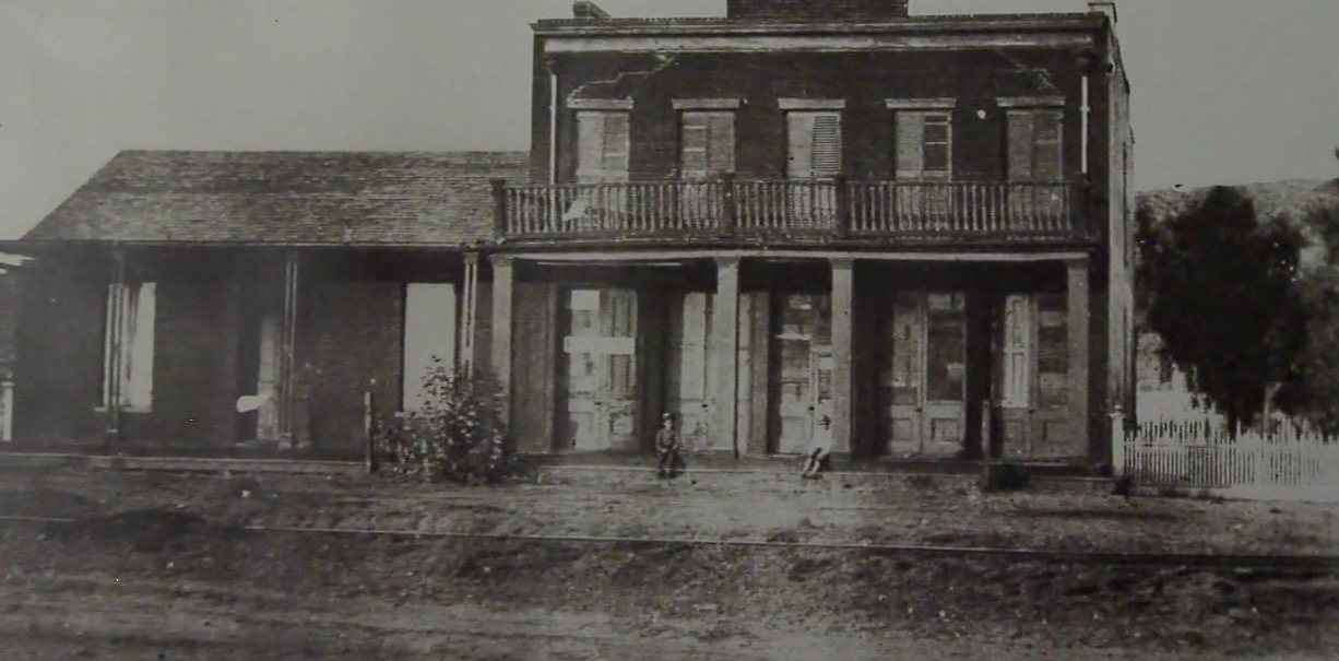 Old black and white photo of Whaley House