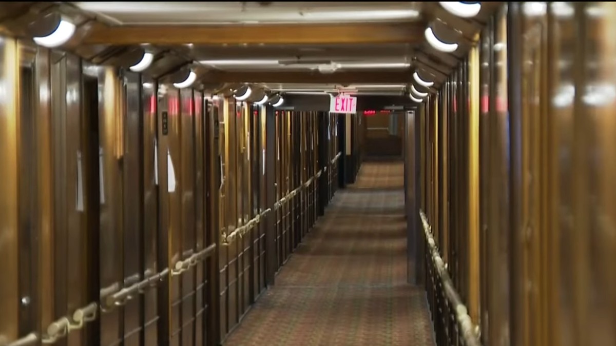 A corridor on the ship