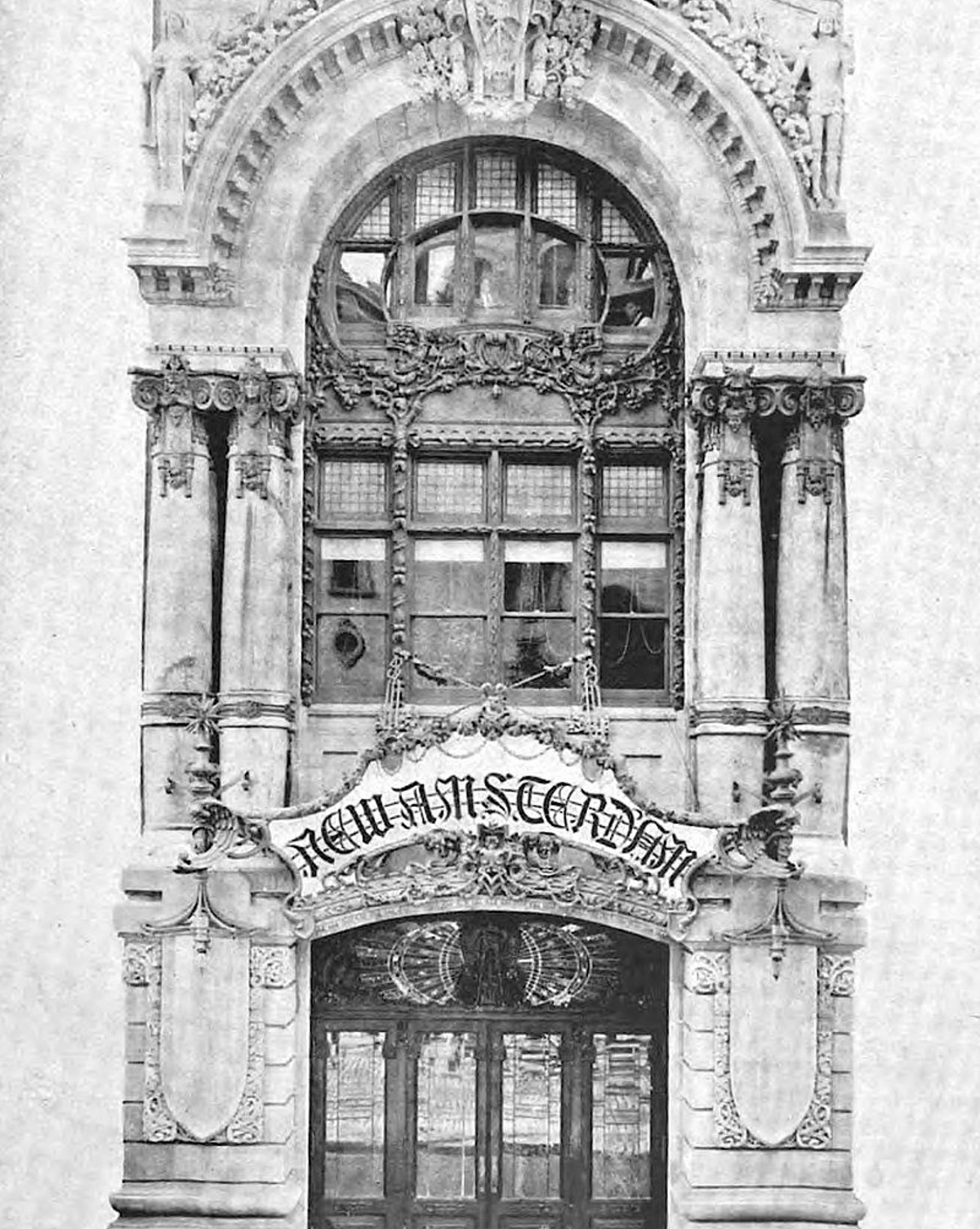 The original ornate entrance to the theater